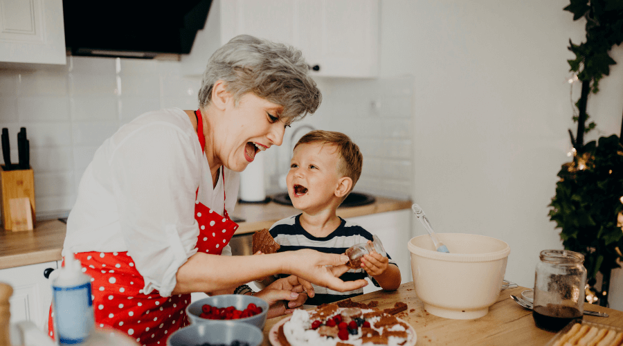 Cooking with grandkids