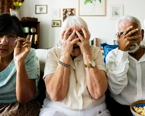 Four seniors surprised and concerned.