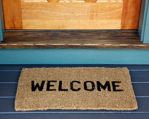 Welcome mat.