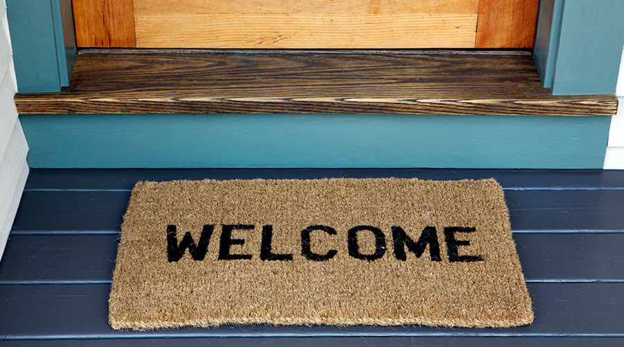 Welcome mat.