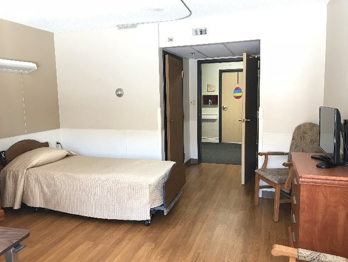 Basic care resident room.