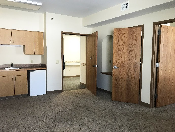 The senior living apartments offer a spacious living space at Good Samaritan Society - Arthur in Arthur, North Dakota.