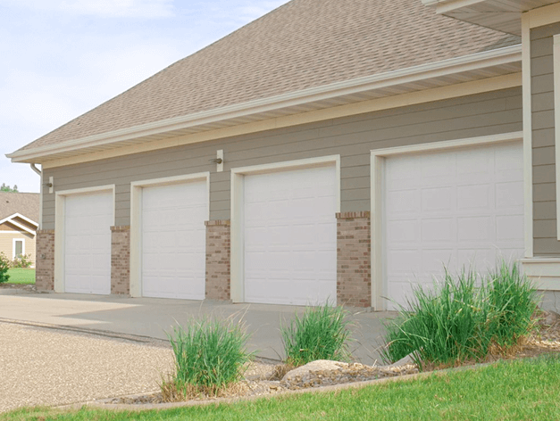 Private garages available for independent living residents at Good Samaritan Society - Augusta Place in Bismarck, North Dakota.