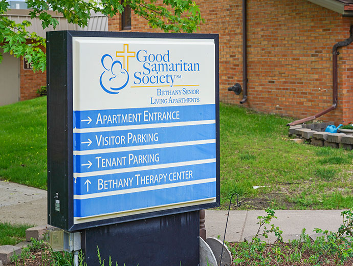 Sign outside of Good Samaritan Society - Bethany in Brainerd, MN.