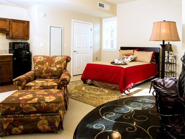 Assisted Living studio apartment at Good Samaritan Society - Fairfield Glade in Crossville, Tennessee.