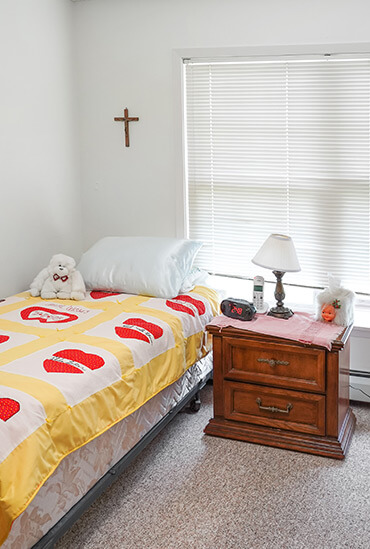 Bedroom in the Pines Assisted Living building at Good Samaritan Society - Heritage Grove in East Grand Forks, MN