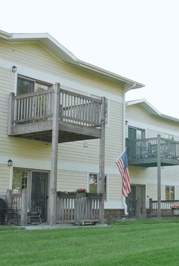 Good Samaritan Society - Grand Island Pelican Falls independent living apartment balcony