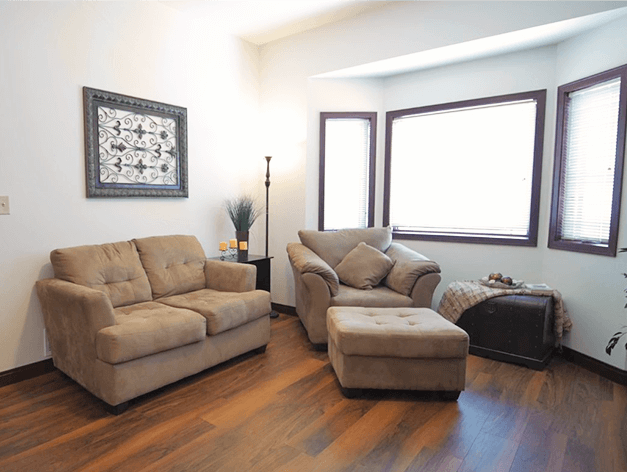 Good Samaritan Society - Grand Island Pelican Falls independent living apartment living room