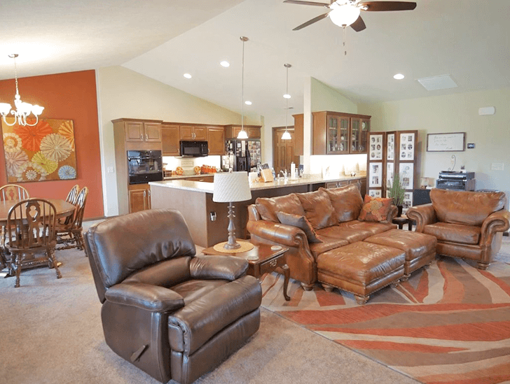 Good Samaritan Society - Grand independent living twin home open concept living room