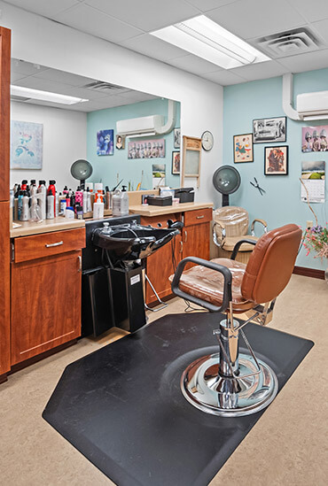 Community salon in Ash Grove Long-term Care at Good Samaritan Society - Grand Island Village