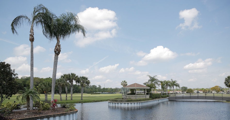 Beautiful view of one of several pond areas at Good Samaritan Society - Kissimmee Village in Kissimmee, Florida.