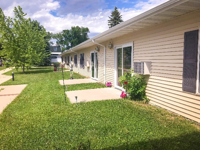 The assisted living apartments all feature an outdoor patio for residents to enjoy the outdoors from their homes at Good Samaritan Society - Lakota in North Dakota.