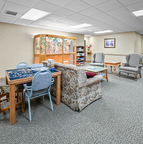 Sitting area.