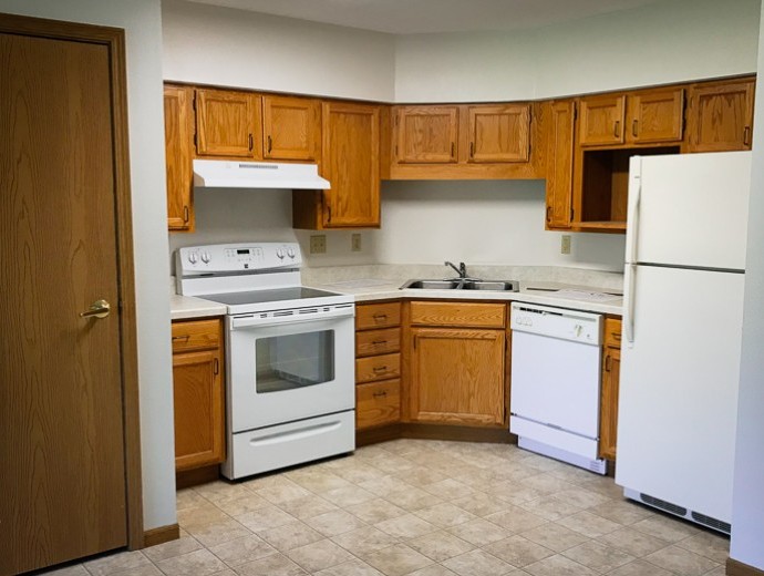 Full kitchen available for senior living residents at Good Samaritan Society - Park River in Park River, North Dakota.