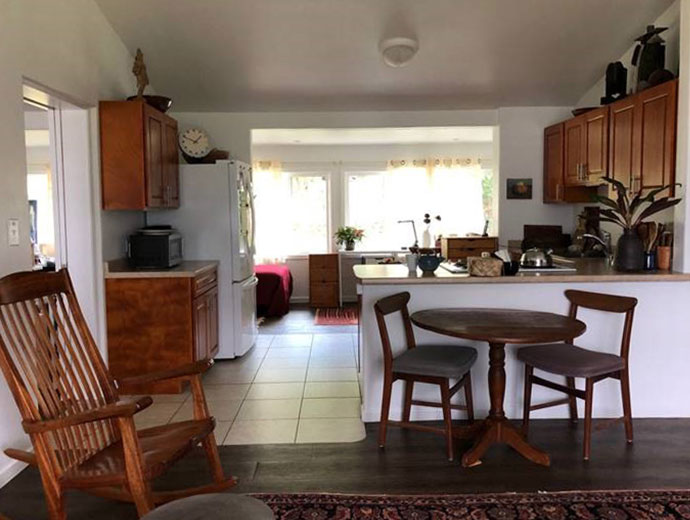 Interior of cottage at Pohai Nani