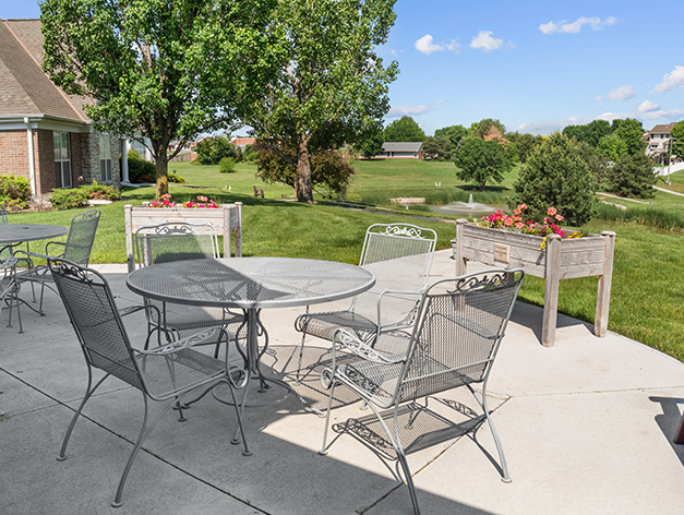 Enjoy the outdoors and sunshine on the patio at Good Samaritan Society - Prairie View Gardens in Kearney, Nebraska.