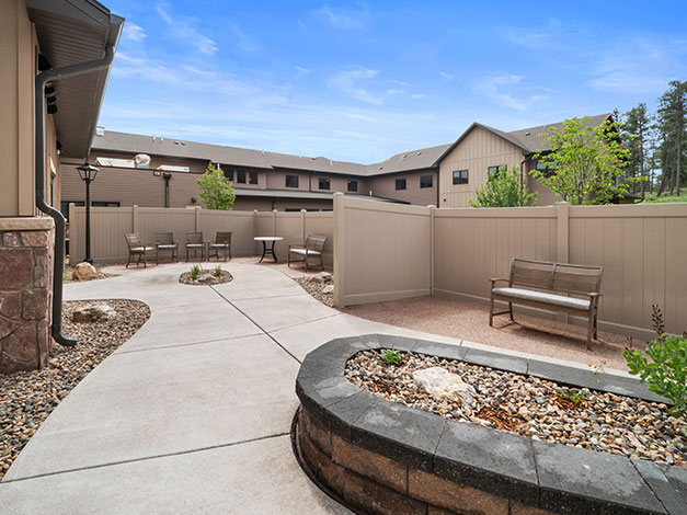 Unity Place MCAL secure courtyard.