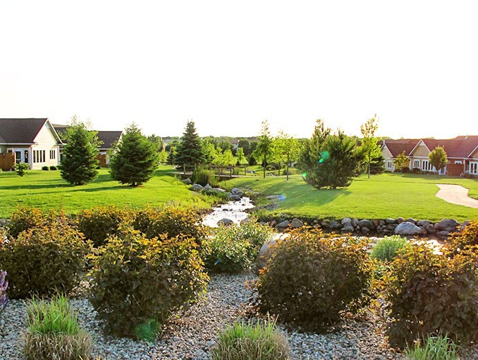 Gorgeous view outside your independent living twin home at Good Samaritan Society - Prairie Creek Village in Sioux Falls, South Dakota.