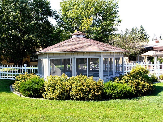 Gazebo with stunning landscaping to help you enjoy the outdoors at Good Samaritan Society - St. James in St. James, Minnesota.