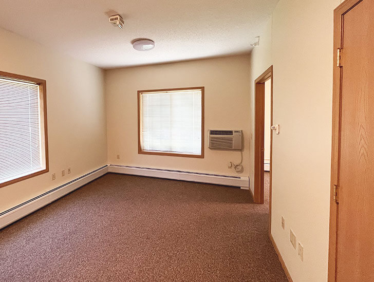 Living room in the Assisted Living apartment at Good Samaritan Society - Syracuse