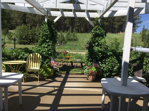 Step outside and enjoy the patio and some fresh air at Souris Valley Care Center in Velva, North Dakota.
