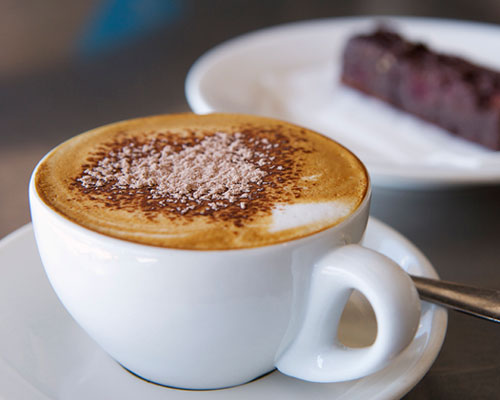 Hot coffee.
