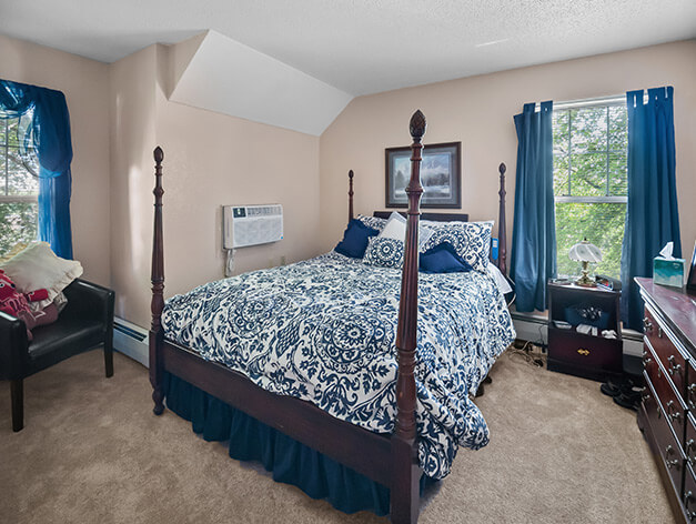 Independent living apartment bedroom at Good Samaritan Society - Windom