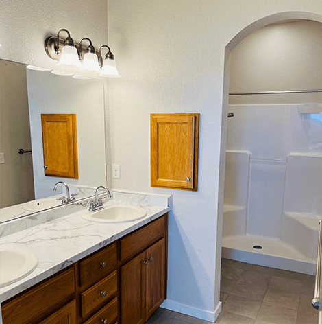 Water Valley Twin Home Master Bathroom