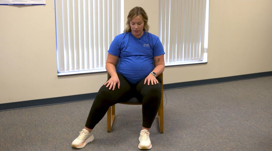 The Good Samaritan Society’s Haylee Bruns shows five chair exercises seniors can do to improve mobility and gain strength.