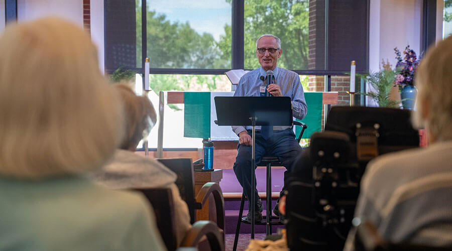 Rev. Phil McGarvey, chaplain at Good Samaritan Society – Loveland Village in Loveland, Colorado