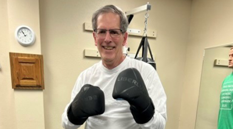 After LSVT therapy, Bob became a regular participant in the Rock Steady Boxing group class at Good Samaritan Society – Hot Springs Village.