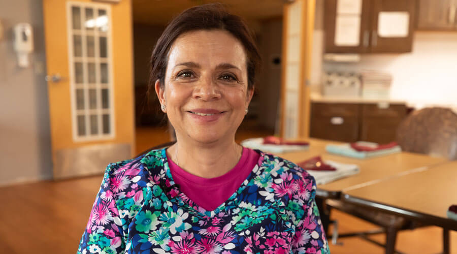 Rosa Avila, an award-winning CNA at Good Samaritan Society – St. Vincent’s in Bismarck, North Dakota.