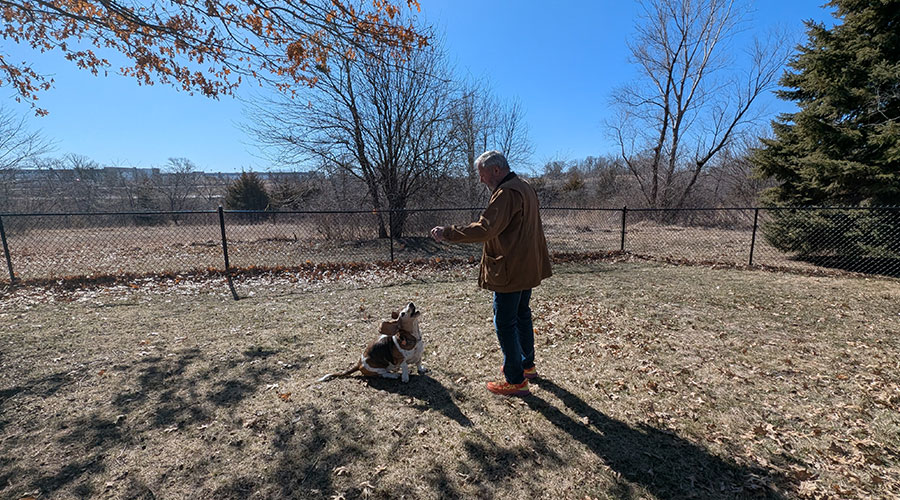 Man with dog