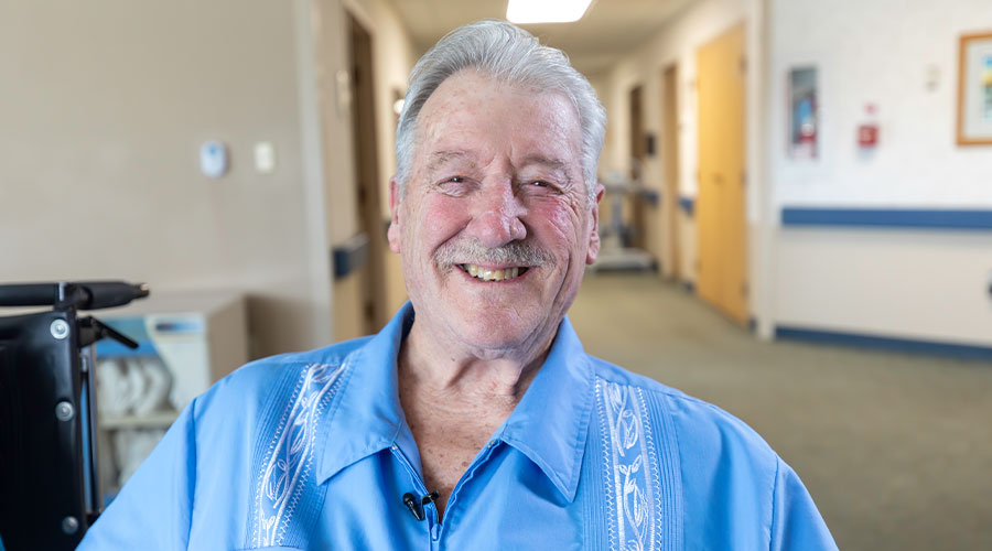 National Ever Forward Volunteer Award was presented to Howard Lacey who runs daily coffee hour where his wife lives.