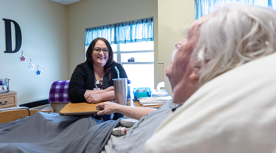 Jennifer Burchell honors her father after winning the Director of Nursing National Ever Forward award from Good Samaritan Society.