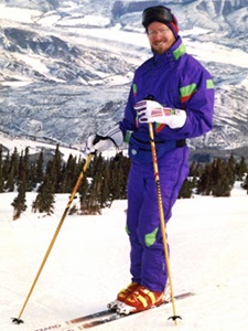 Ted Peterschmidt skiing.