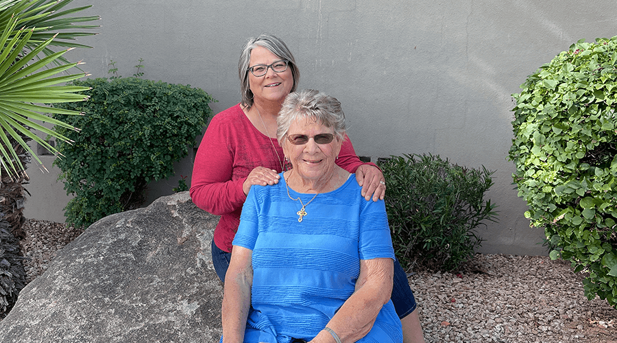 Cindy Hahn and her mother, Barbara Walker