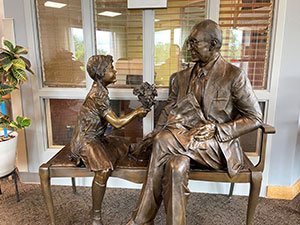 Front lobby sculpture.