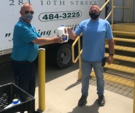 Scott Webb, warehouse manager Cumberland Good Samaritans, and Frank Horvath, director of donor engagement and acting director of communication and media relations at the Good Samaritan – Fairfield Glade. 