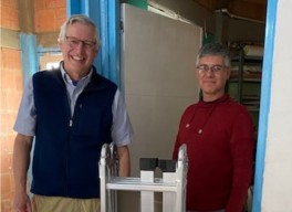 Pastor Greg Wilcox with Pastor Jairo who works at the senior center and soup kitchen in the Soacha neighborhood of Bogata, Colombia.